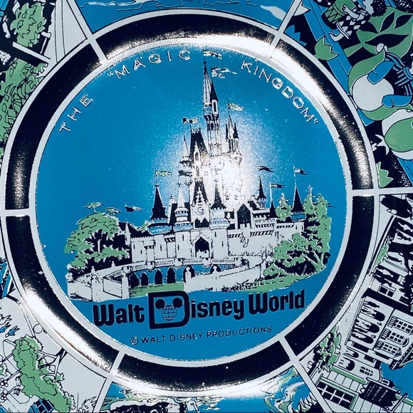 Walt Disney World Glass Candy Dish Bowl 1970’s - Picture 3 of 14